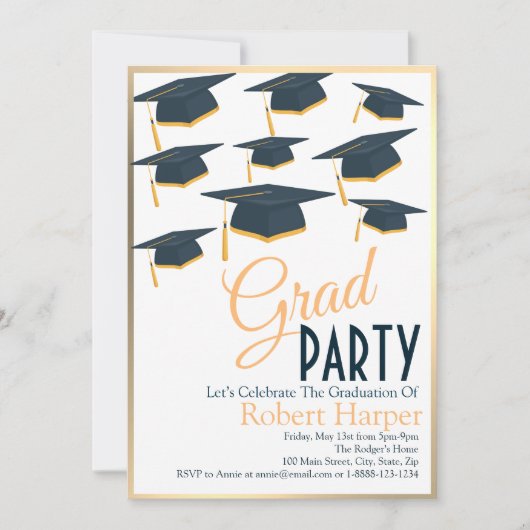 Uitnodiging tot het Afstuderen van olievlek en gou (Voorkant)