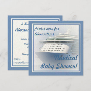 Uitnodiging tot het Baby shower van cruiseschepen