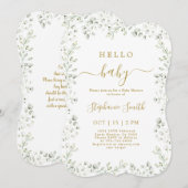 Uitnodiging tot het Baby shower van de baby (Voorkant / Achterkant)