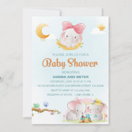 Uitnodiging tot het Baby shower van dieren