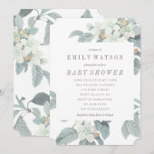 Uitnodiging tot het Baby shower van het prachtige  (Voorkant / Achterkant)