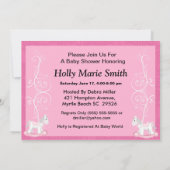 Uitnodiging tot het Baby shower van Rocking Horse (Achterkant)