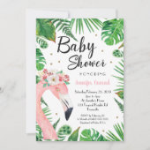 Uitnodiging tot het Baby shower van Tropical Flami (Voorkant)