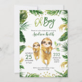 Uitnodiging tot het Baby shower van Tropisch bos (Voorkant)