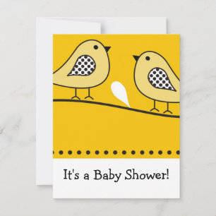 Uitnodiging tot het Baby shower van vogels : : Gee