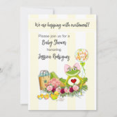 Uitnodiging tot het Baby shower van Whimsical Frog (Voorkant)