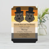 Uitnodiging tot het beer voor Pride Weddenschap Vo (Staand voorkant)