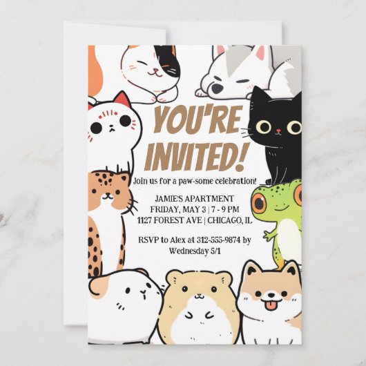 Uitnodiging tot het brengen van een teelderdag (Voorkant)