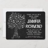 uitnodiging tot het douchen met bridal - hoofdbosk (Voorkant)