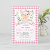 uitnodiging tot het douchen op de verjaardag van v (Staand voorkant)