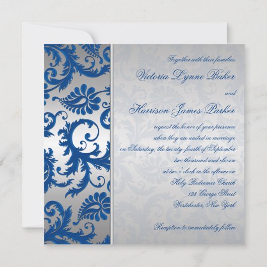 Uitnodiging tot het huwelijk met Silver en Cobalt  (Achterkant)