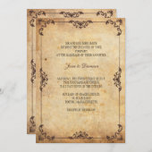 uitnodiging tot het huwelijk van Floral (Voorkant / Achterkant)