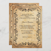 uitnodiging tot het huwelijk van Floral (Voorkant / Achterkant)