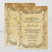 uitnodiging tot het huwelijk van Floral (Voorkant / Achterkant)