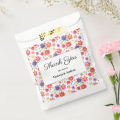  uitnodiging tot het huwelijk van Floral Bedankzakje (Gezegeld)