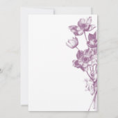  uitnodiging tot het huwelijk van Floral / White (Achterkant)