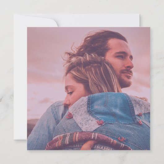 Uitnodiging tot het huwelijk van Rustige Floral Pi (Achterkant)