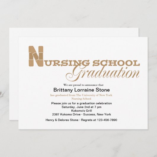 Uitnodiging tot het indienen van Afstuderen voor m (Voorkant / Achterkant)