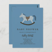 Uitnodiging tot het indienen van Baby shower met R (Voorkant / Achterkant)