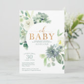 Uitnodiging tot het indienen van Baby showers met (Staand voorkant)