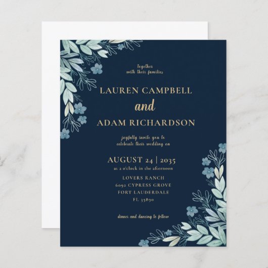 Uitnodiging tot het indienen van begrotingsmarinev (Voorkant / Achterkant)