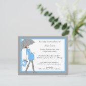 Uitnodiging tot het indienen van blauwe en grijze  (Staand voorkant)