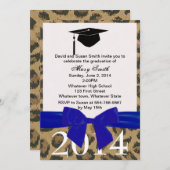 Uitnodiging tot het indienen van blauwe lint en lu (Voorkant / Achterkant)