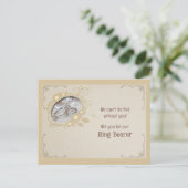 Uitnodiging tot het indienen van bruine en goudfle (Staand voorkant)