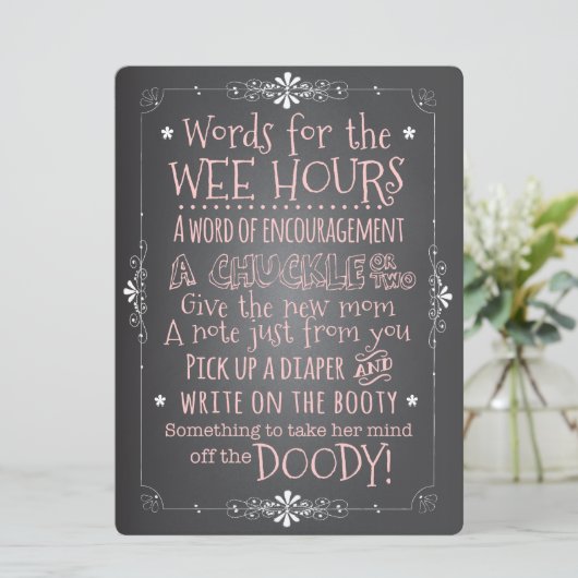 Uitnodiging tot het indienen van een Baby shower-i (Staand voorkant)