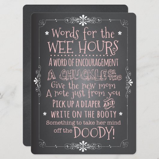 Uitnodiging tot het indienen van een Baby shower-i (Voorkant / Achterkant)