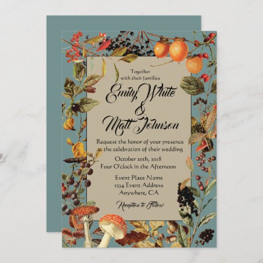 Uitnodiging tot het indienen van een blauwe-grensw (Voorkant / Achterkant)