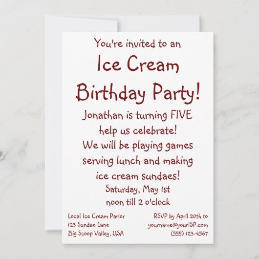  uitnodiging tot het indienen van een feest van de (Achterkant)