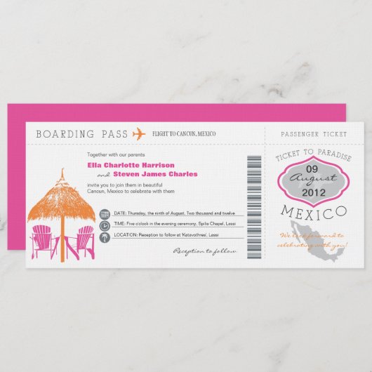 Uitnodiging tot het indienen van een huwelijk in M (Voorkant / Achterkant)