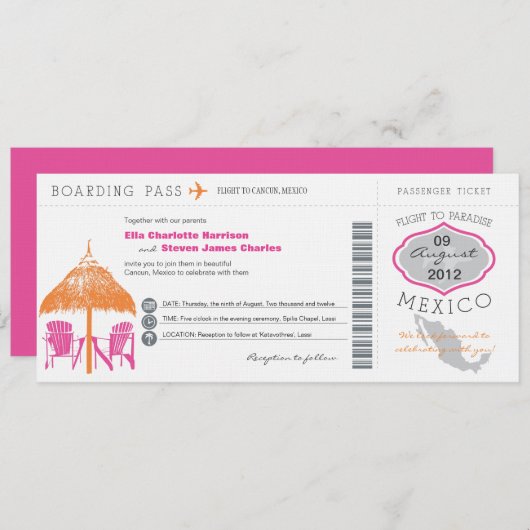 Uitnodiging tot het indienen van een huwelijk in M (Voorkant / Achterkant)