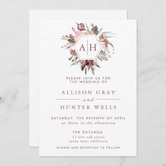 Uitnodiging tot het indienen van een mosterd Roos (Voorkant / Achterkant)