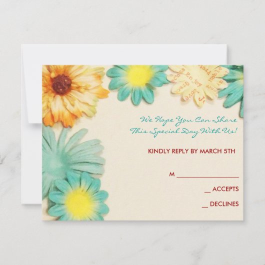 Uitnodiging tot het indienen van papieren bloemen  (Voorkant)