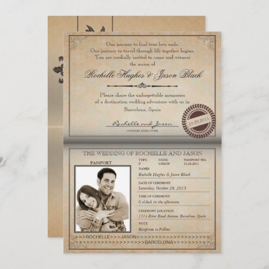 uitnodiging tot het indienen van paspoorten (Voorkant / Achterkant)