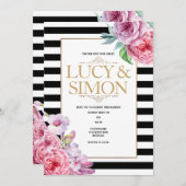 Uitnodiging tot het indienen van rozen en Stripes  (Voorkant / Achterkant)