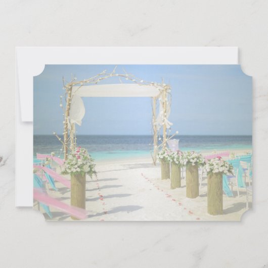 Uitnodiging tot het indienen van schattige "Beach (Achterkant)