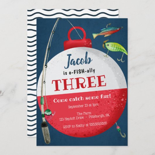 uitnodiging tot het indienen van Vissende visreize (Voorkant / Achterkant)