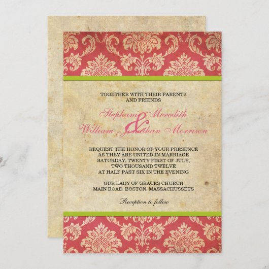  uitnodiging tot het indienen van vragen in roze e (Voorkant / Achterkant)