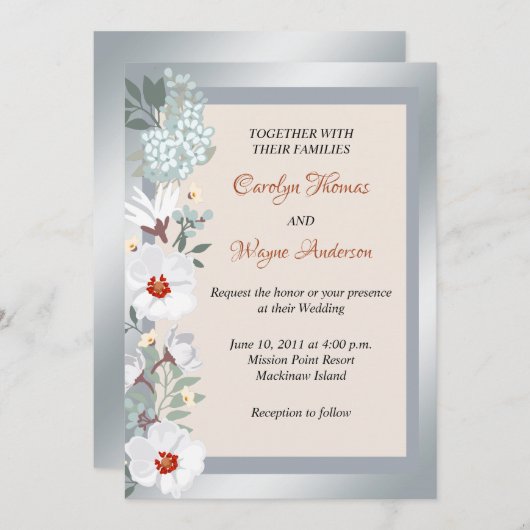 Uitnodiging tot het indienen van zilveren en rust  (Voorkant / Achterkant)