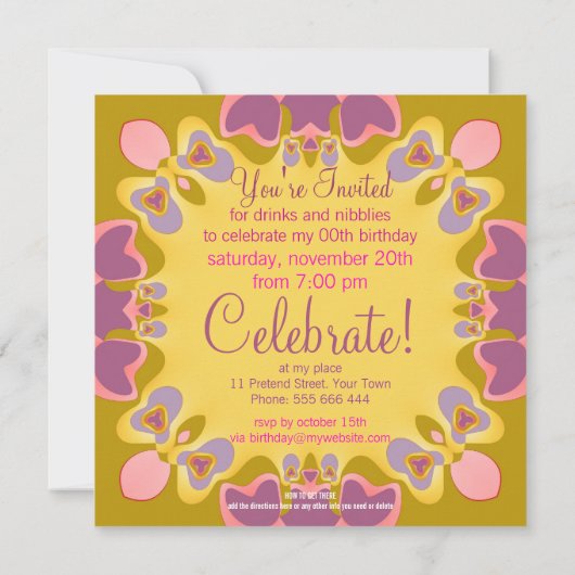  uitnodiging tot het indienen van zweet Pastels Bi (Achterkant)