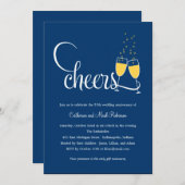 Uitnodiging tot het Jubileum van Champagne Toast W (Voorkant / Achterkant)