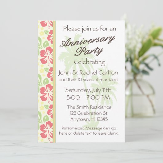 Uitnodiging tot het Jubileum van het huwelijk van (Staand voorkant)