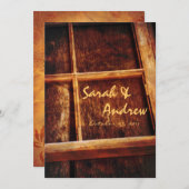 Uitnodiging tot het Lijst van het Rustische Venste (Voorkant / Achterkant)