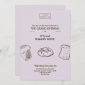 uitnodiging tot het openen van bakkerij (Voorkant / Achterkant)