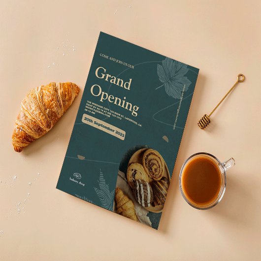 uitnodiging tot het openen van bakkerij