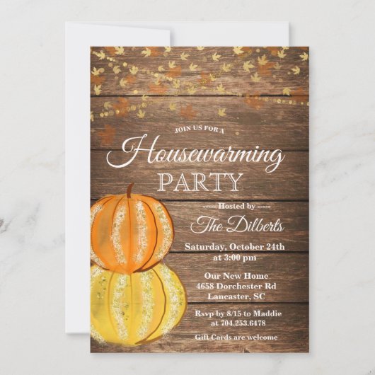 Uitnodiging tot het opwarmen van Herfst (Voorkant)