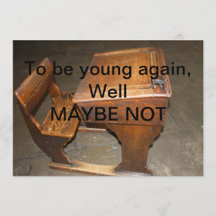 Uitnodiging tot het oude bureau van de Wooden-scho